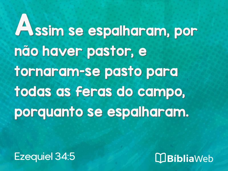 Ezequiel 34:5 em imagem para compartilhar