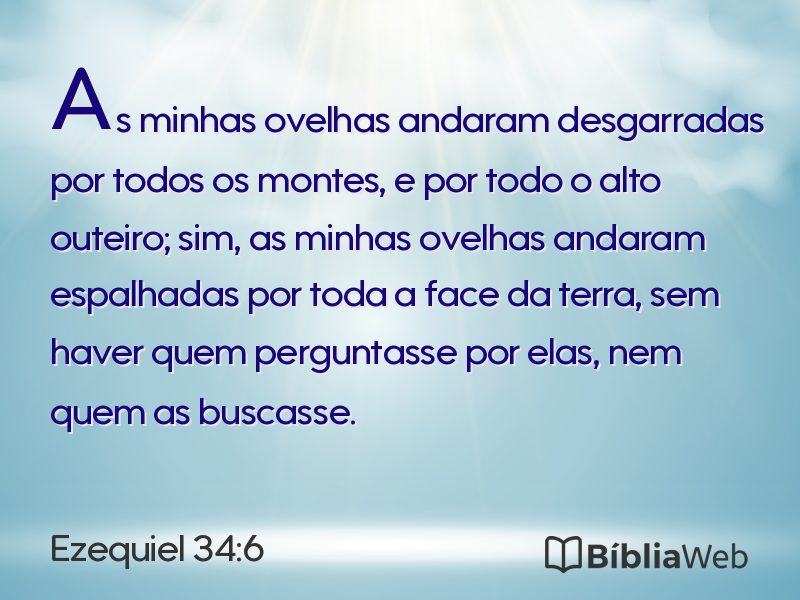 Ezequiel 34:6 em imagem para compartilhar