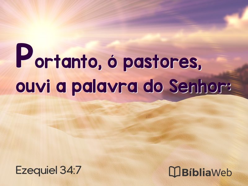 Ezequiel 34:7 em imagem para compartilhar
