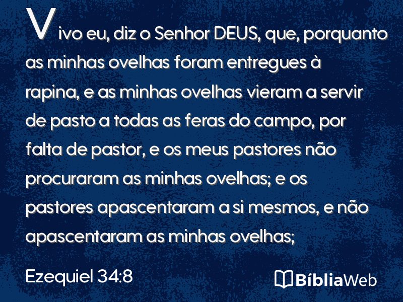 Ezequiel 34:8 em imagem para compartilhar