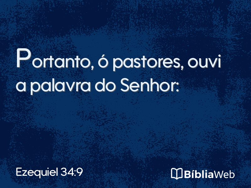 Ezequiel 34:9 em imagem para compartilhar