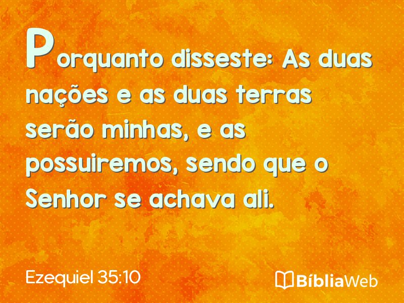 Ezequiel 35:10 em imagem para compartilhar