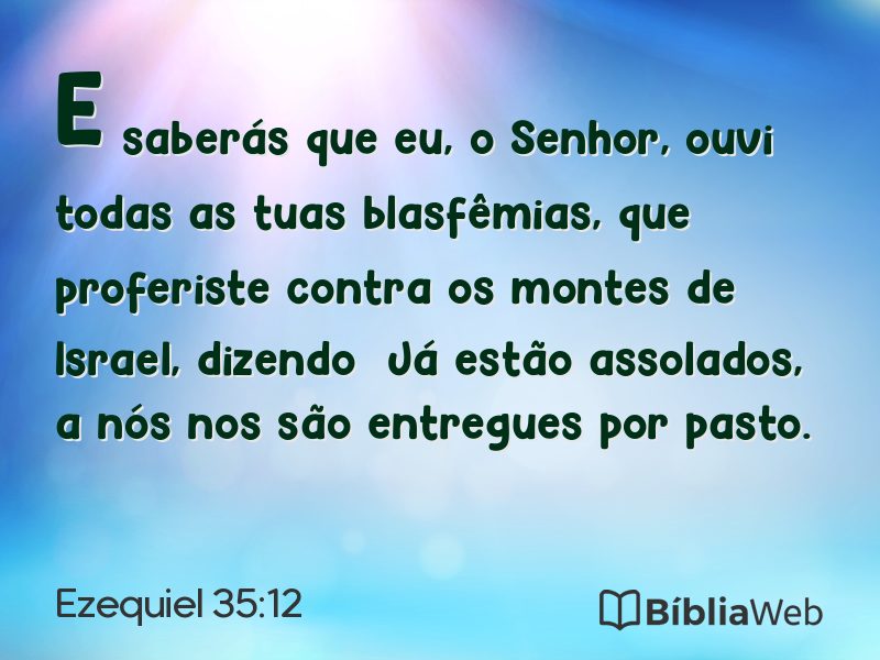 Ezequiel 35:12 em imagem para compartilhar