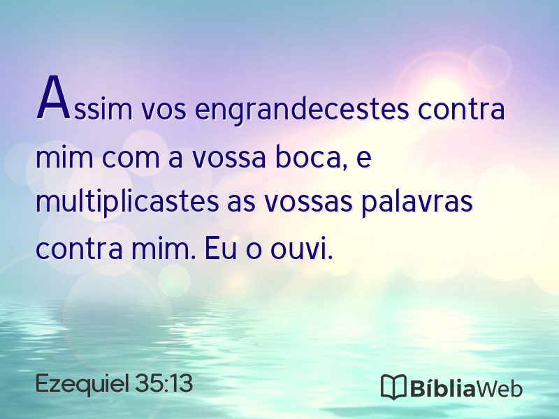 Ezequiel 35:13 em imagem para compartilhar