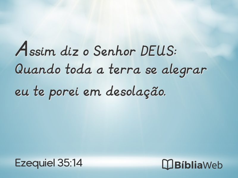 Ezequiel 35:14 em imagem para compartilhar