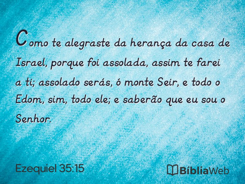 Ezequiel 35:15 em imagem para compartilhar