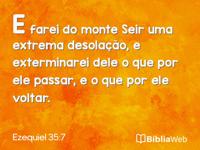 Ezequiel 35:7 em imagem para compartilhar