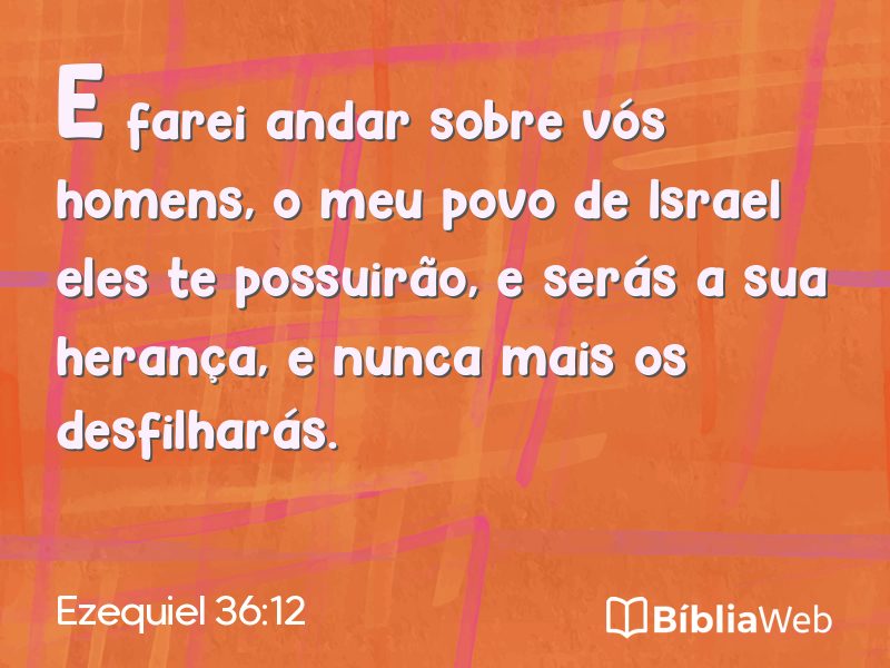 Ezequiel 36:12 em imagem para compartilhar