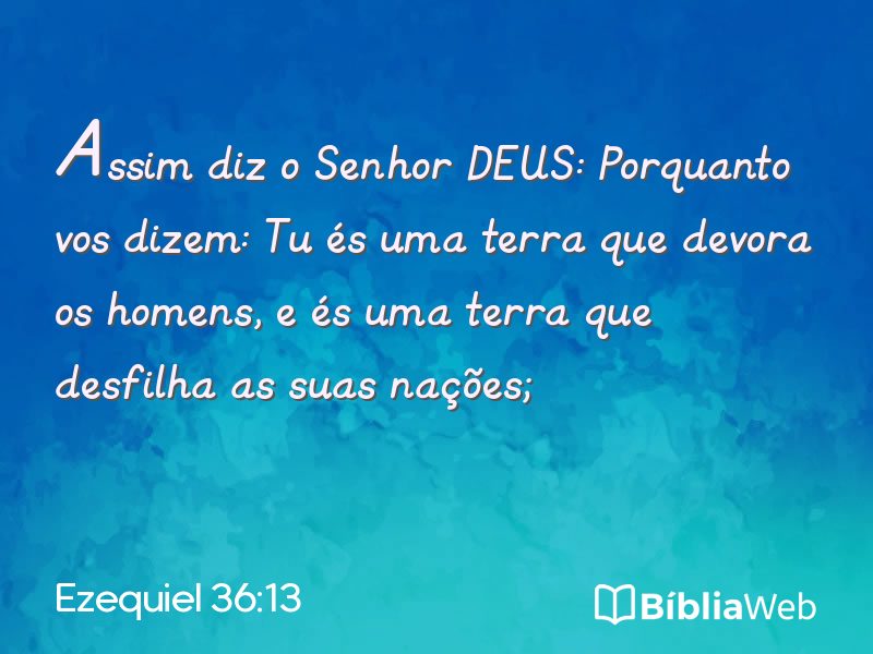 Ezequiel 36:13 em imagem para compartilhar