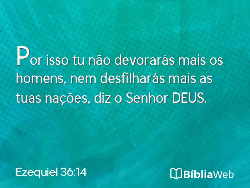 Ezequiel 36:14 em imagem para compartilhar