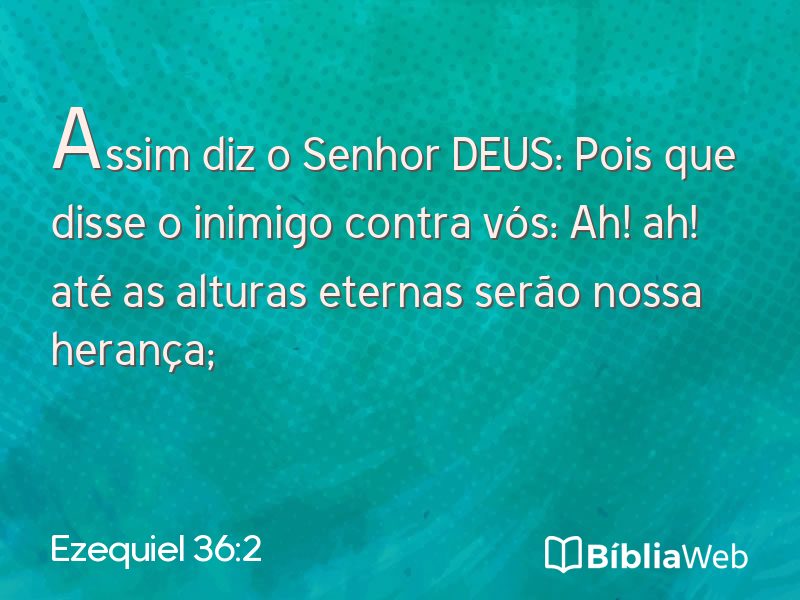 Ezequiel 36:2 em imagem para compartilhar