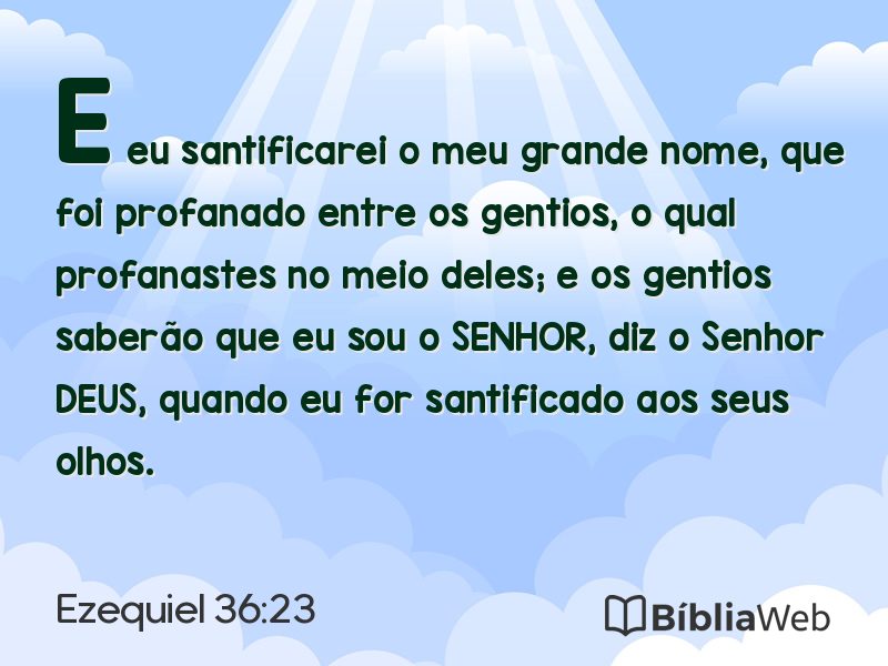 Ezequiel 36:23 em imagem para compartilhar