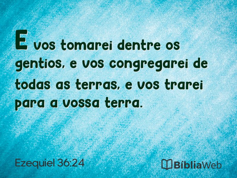 Ezequiel 36:24 em imagem para compartilhar
