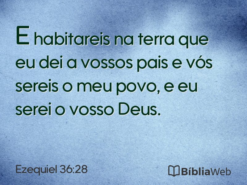 Ezequiel 36:28 em imagem para compartilhar