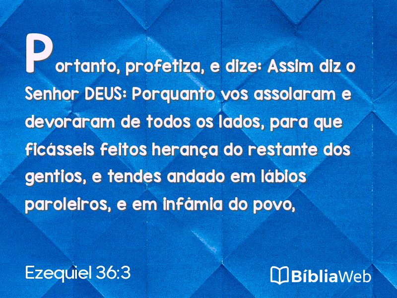 Ezequiel 36:3 em imagem para compartilhar