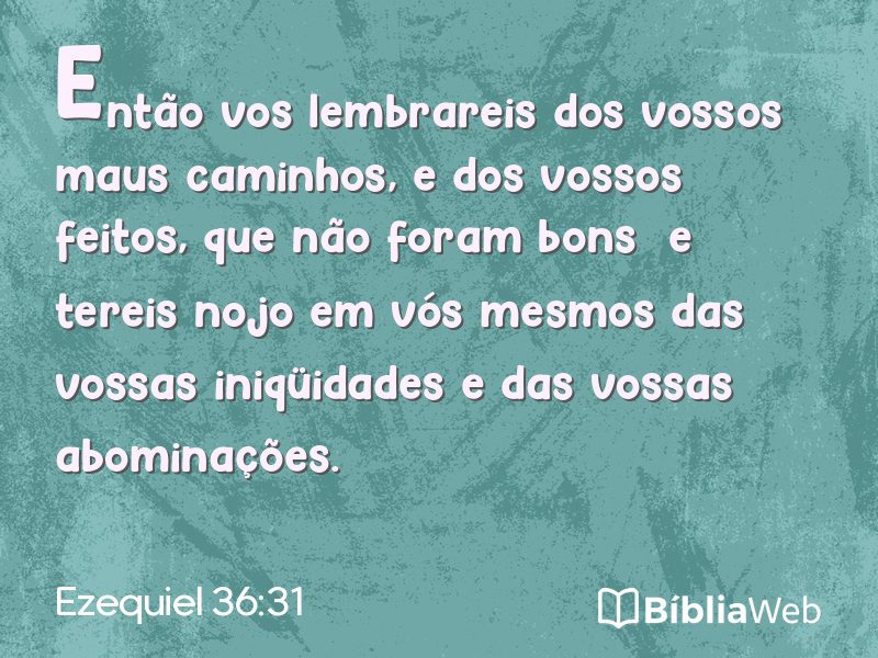 Ezequiel 36:31 em imagem para compartilhar