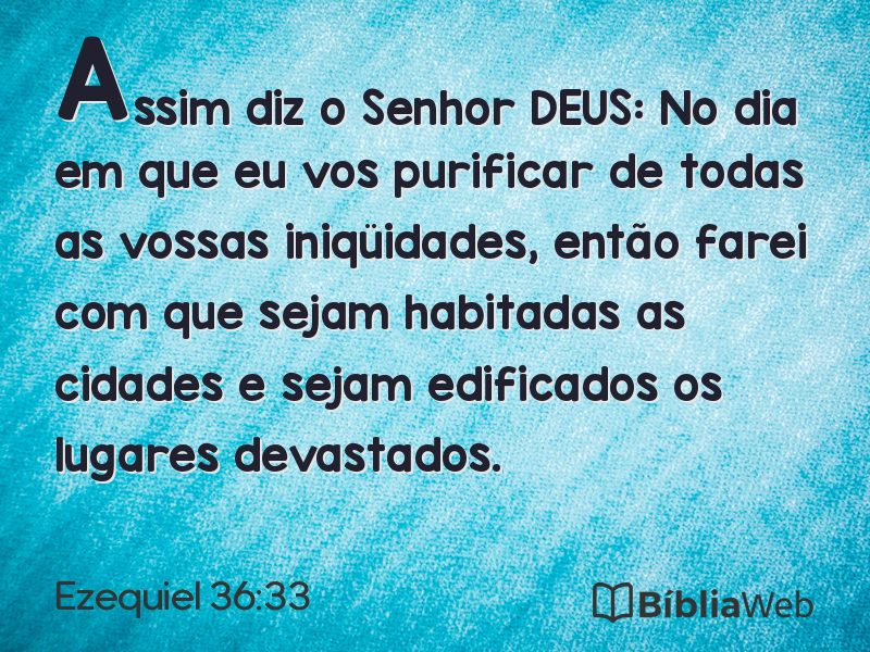 Ezequiel 36:33 em imagem para compartilhar