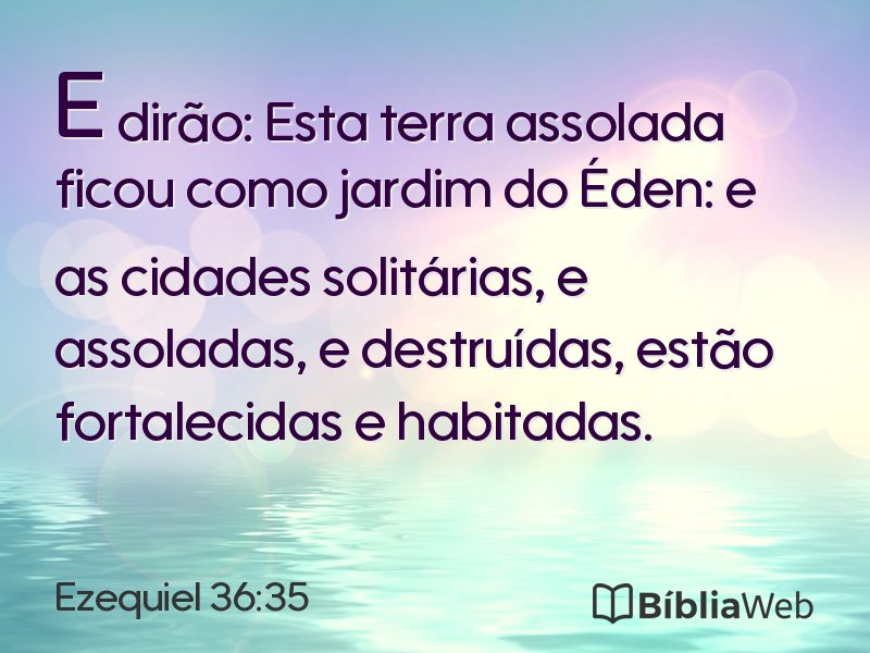 Ezequiel 36:35 em imagem para compartilhar