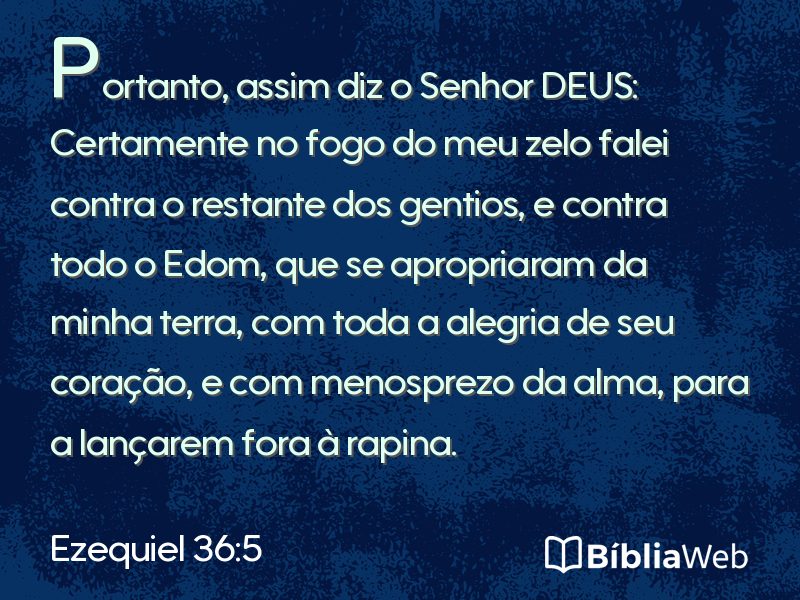 Ezequiel 36:5 em imagem para compartilhar