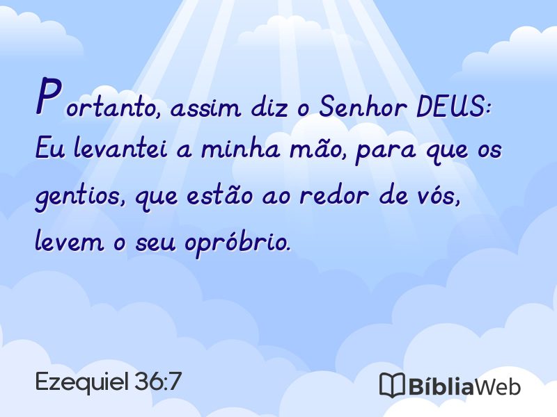 Ezequiel 36:7 em imagem para compartilhar