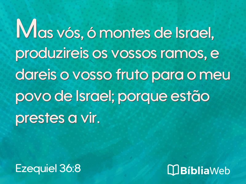 Ezequiel 36:8 em imagem para compartilhar