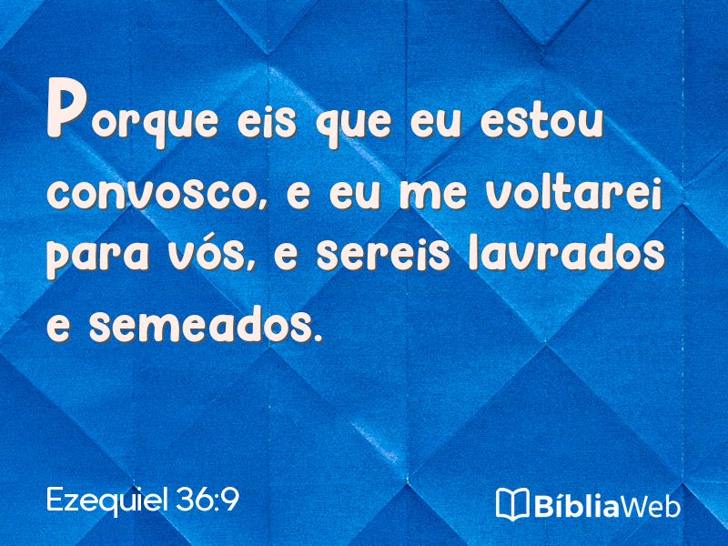 Ezequiel 36:9 em imagem para compartilhar