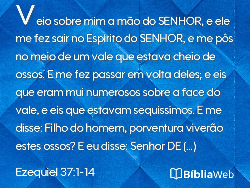 Ezequiel 37:1-14 em imagem para compartilhar