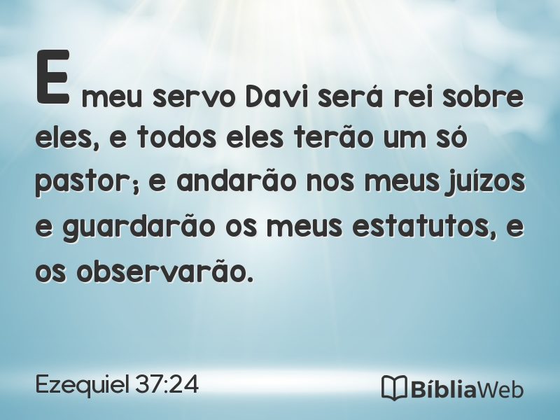 Ezequiel 37:24 em imagem para compartilhar