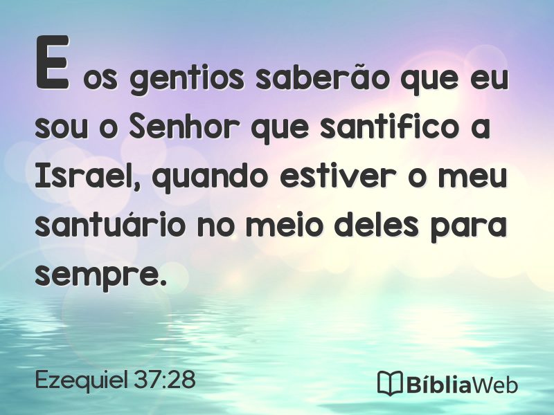 Ezequiel 37:28 em imagem para compartilhar