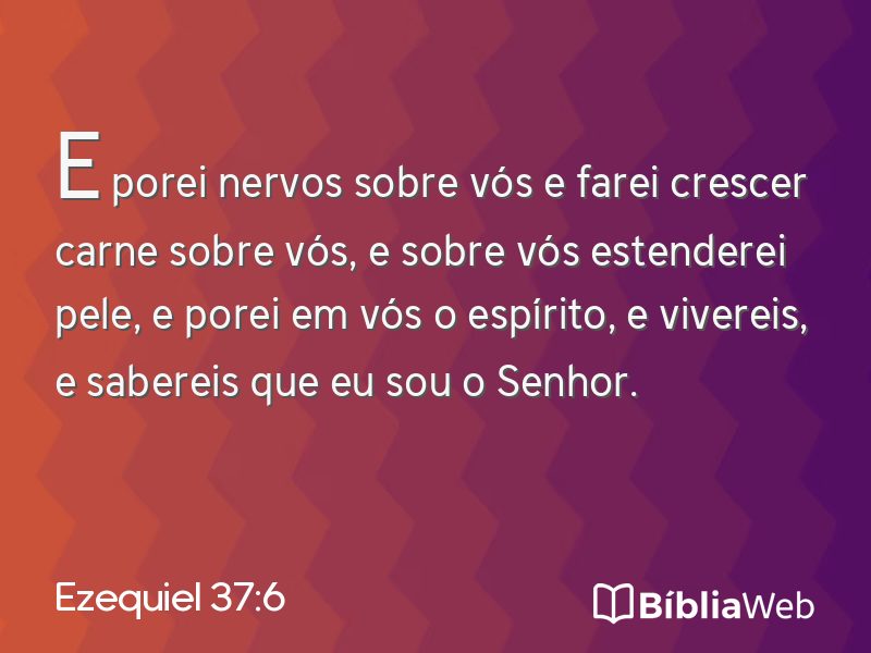 Ezequiel 37:6 em imagem para compartilhar
