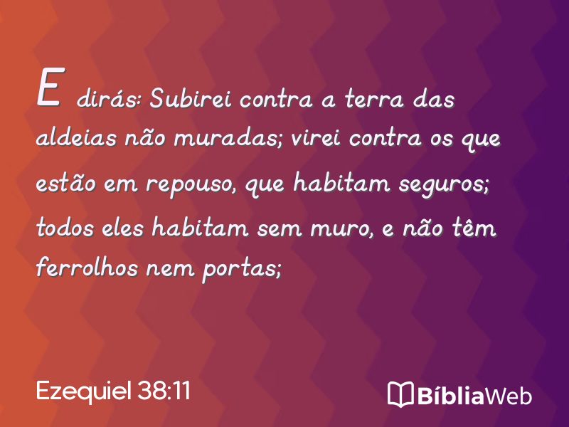 Ezequiel 38:11 em imagem para compartilhar