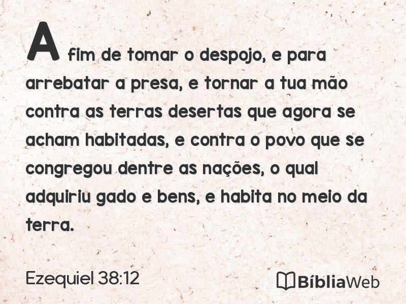 Ezequiel 38:12 em imagem para compartilhar