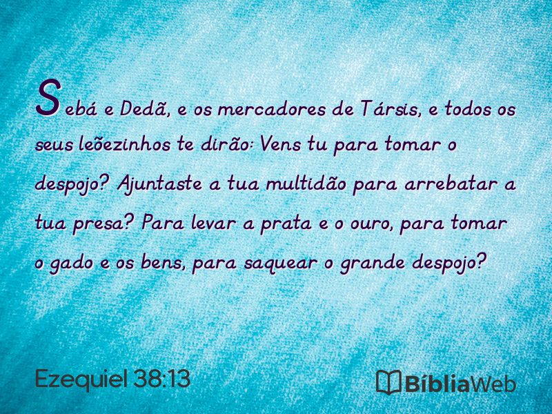 Ezequiel 38:13 em imagem para compartilhar