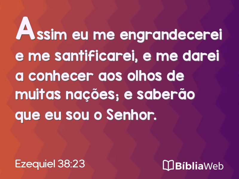 Ezequiel 38:23 em imagem para compartilhar
