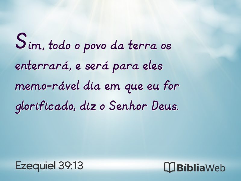 Ezequiel 39:13 em imagem para compartilhar
