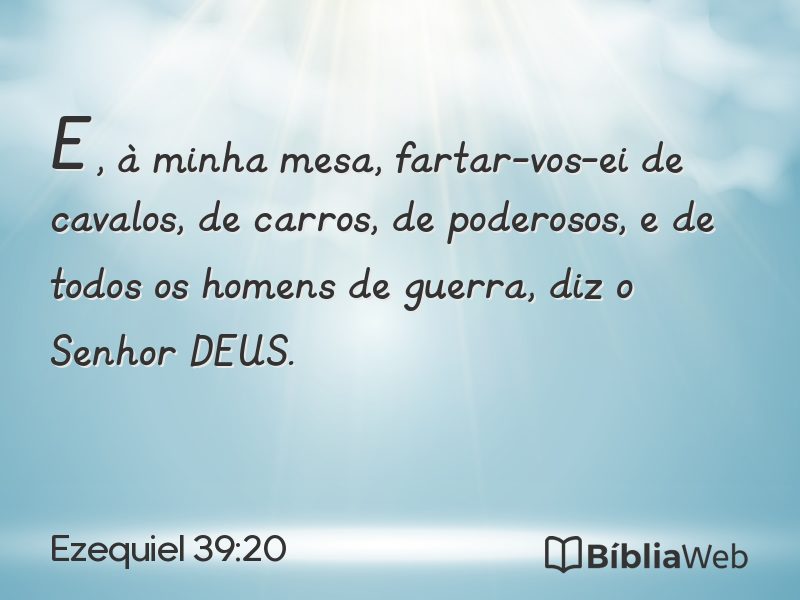 Ezequiel 39:20 em imagem para compartilhar
