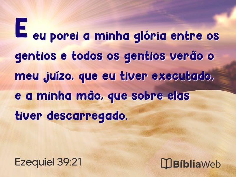 Ezequiel 39:21 em imagem para compartilhar