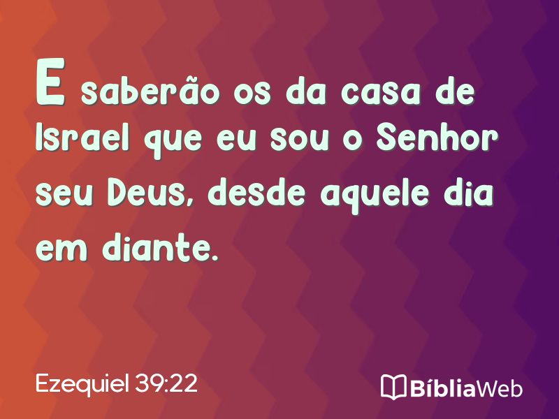 Ezequiel 39:22 em imagem para compartilhar
