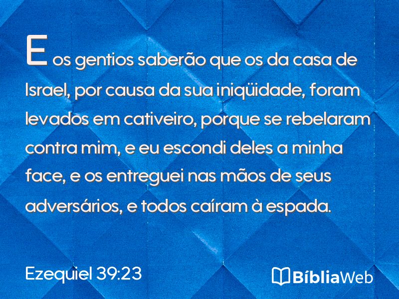Ezequiel 39:23 em imagem para compartilhar
