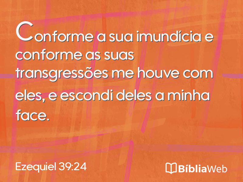 Ezequiel 39:24 em imagem para compartilhar