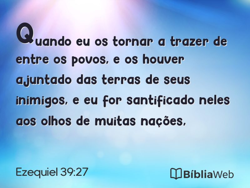 Ezequiel 39:27 em imagem para compartilhar