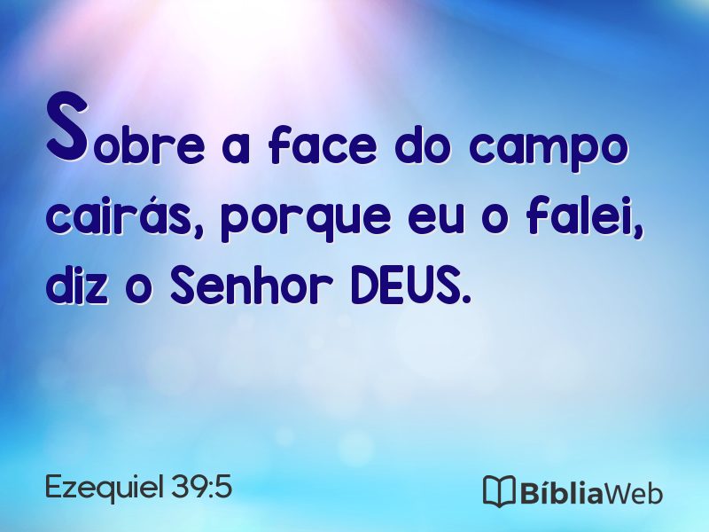 Ezequiel 39:5 em imagem para compartilhar