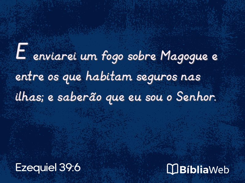Ezequiel 39:6 em imagem para compartilhar