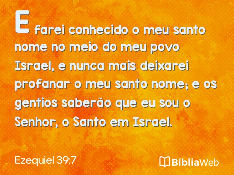 Ezequiel 39:7 em imagem para compartilhar