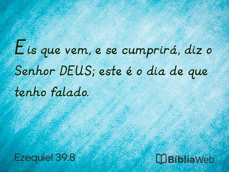 Ezequiel 39:8 em imagem para compartilhar