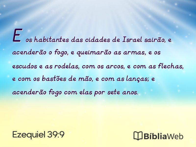Ezequiel 39:9 em imagem para compartilhar