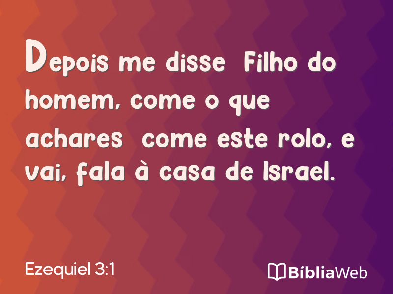 Ezequiel 3:1 em imagem para compartilhar