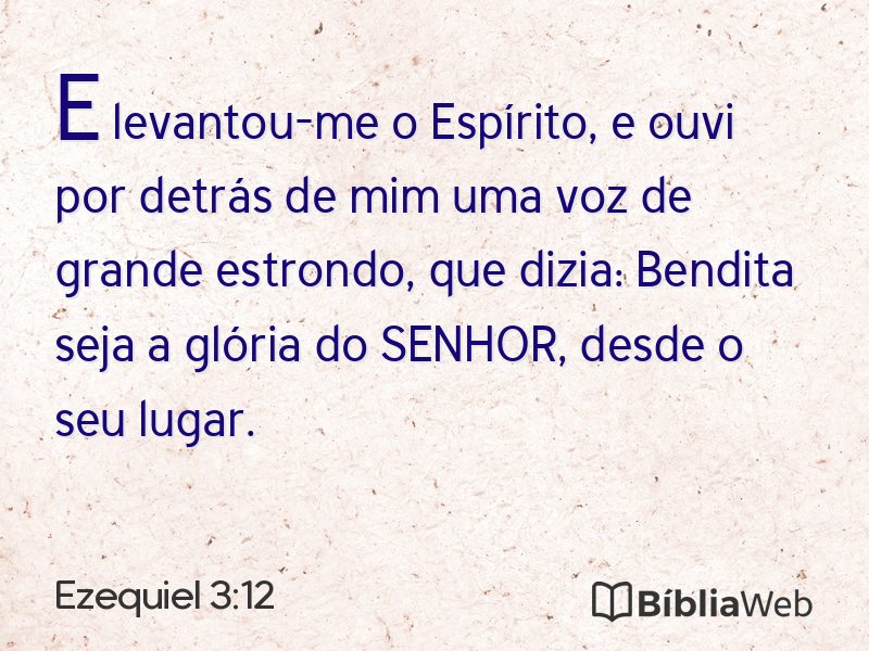 Ezequiel 3:12 em imagem para compartilhar