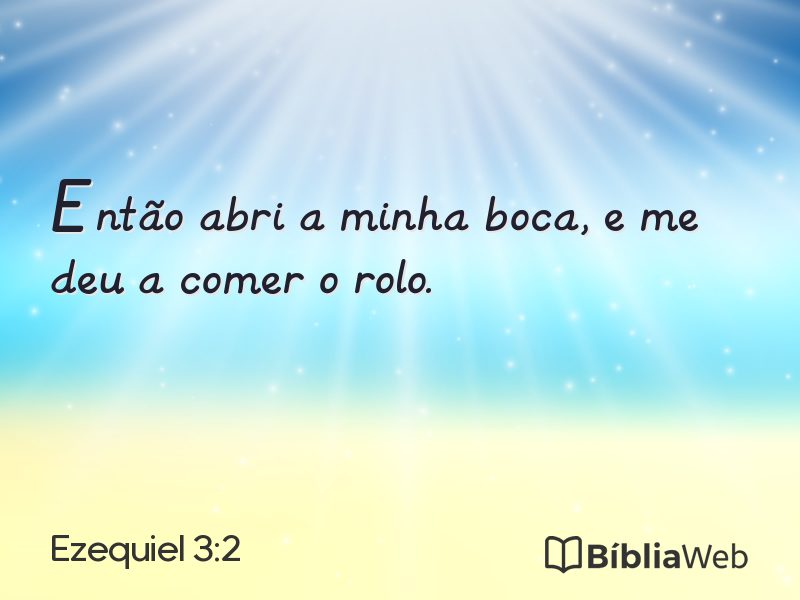 Ezequiel 3:2 em imagem para compartilhar