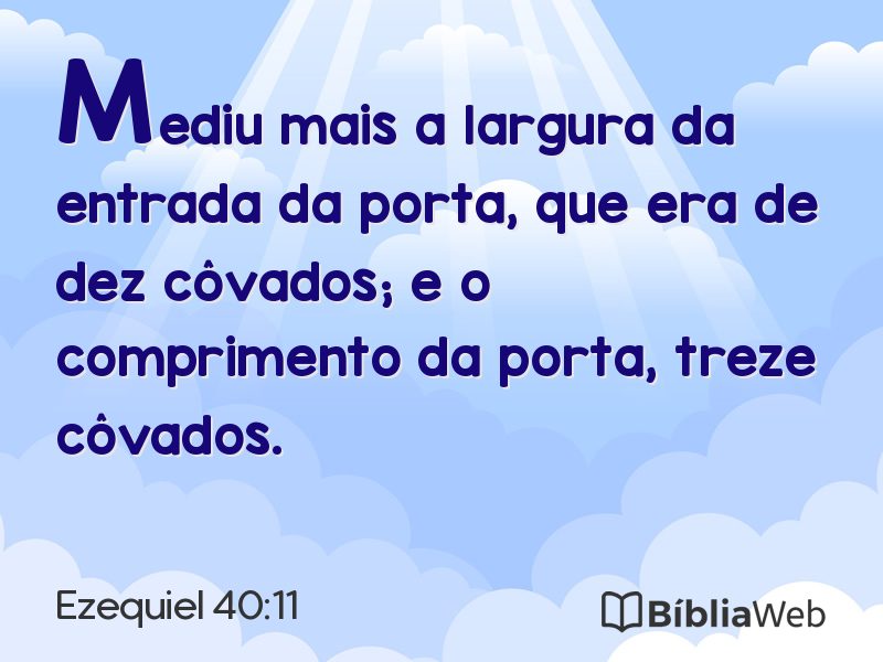 Ezequiel 40:11 em imagem para compartilhar